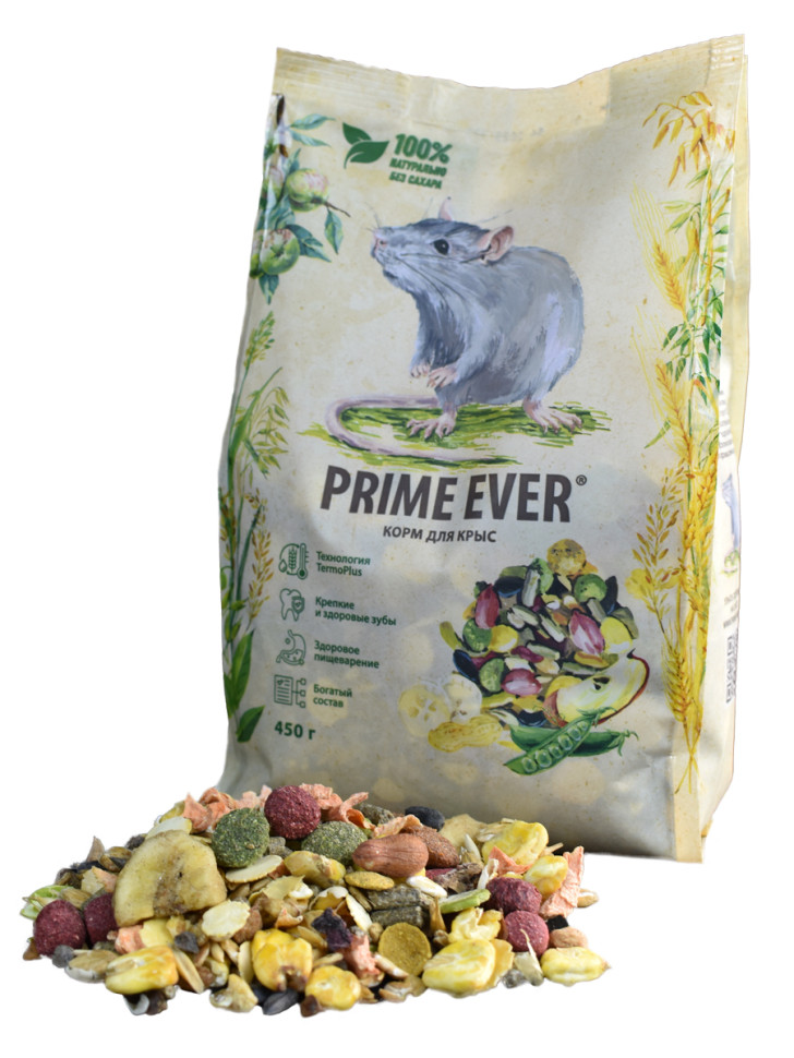 Prime Ever сухой корм для крыс - 450 г 1
