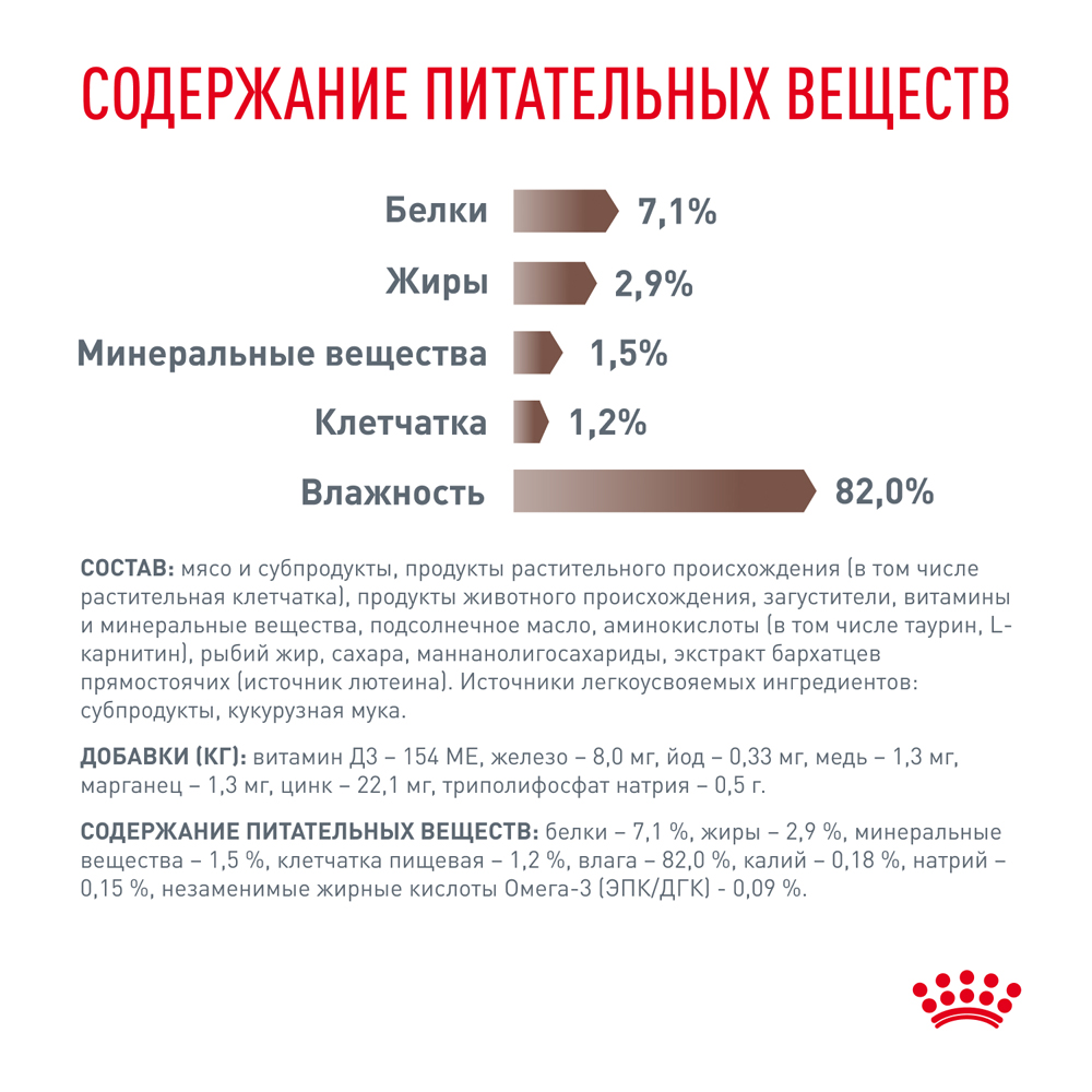 Royal Canin Gastrointestinal Moderate Calorie Влажный корм (пауч) диетический корм для кошек при нарушении пищеварения, 85 гр. 7