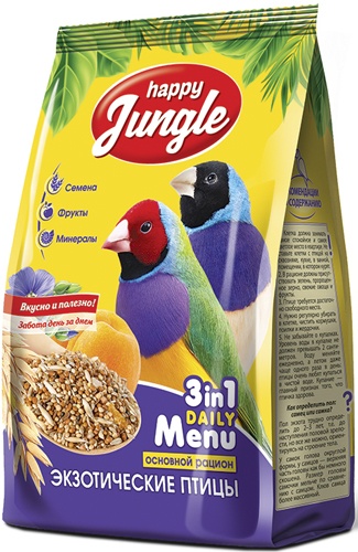 Корм для экзотических птиц HAPPY JUNGLE