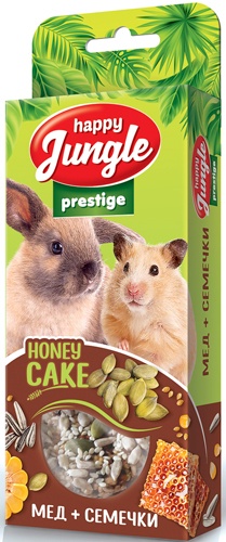 Лакомство для грызунов HAPPY JUNGLE Prestige Корзинка мед семена (3 шт)