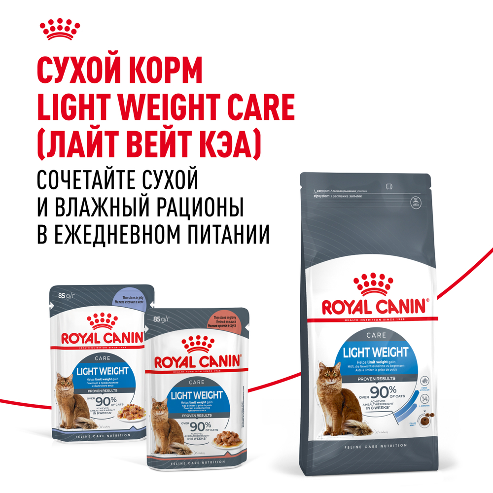 Royal Canin Light Weight Care Влажный корм (пауч) для взрослых кошек, в желе, 85 гр. 9