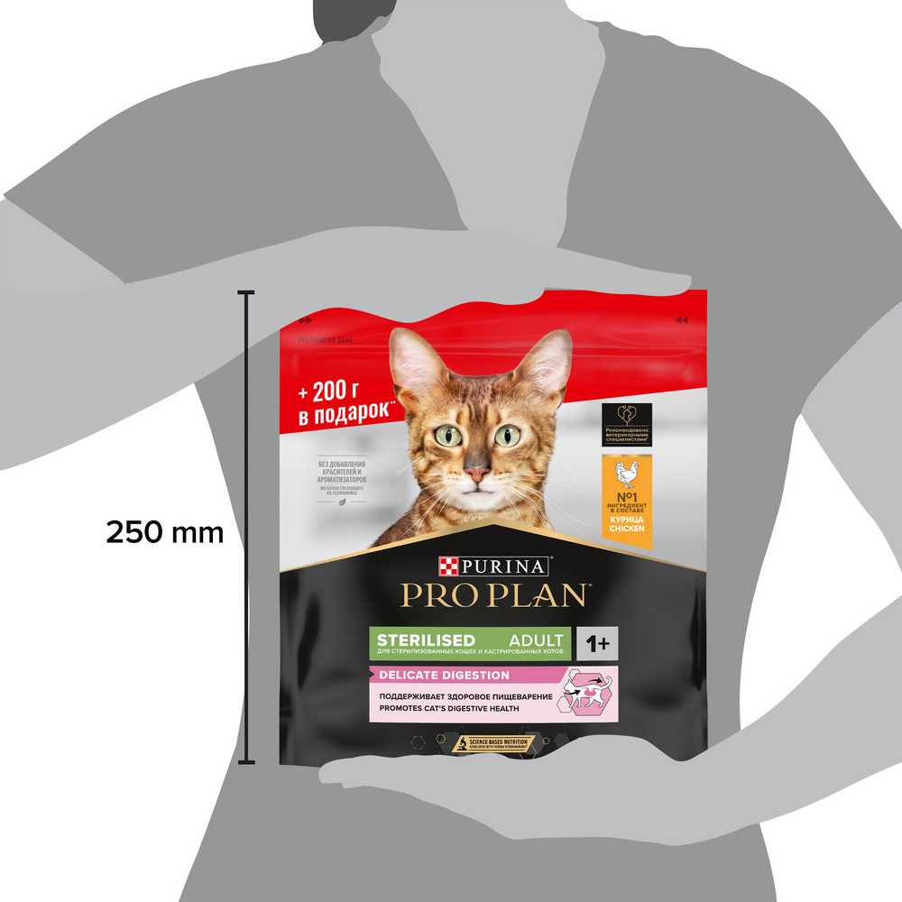 PRO PLAN® Delicate Digestion Сухой корм для стерилизованных кошек, с курицей, 600 г 11