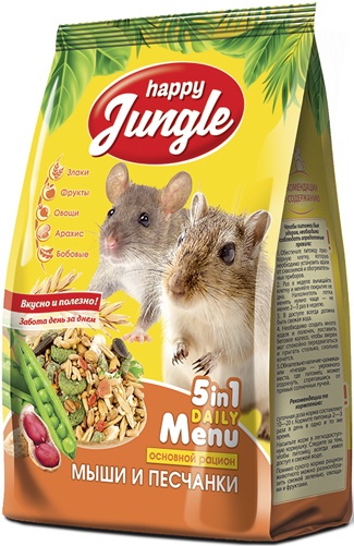 Корм для мышей и песчанок HAPPY JUNGLE