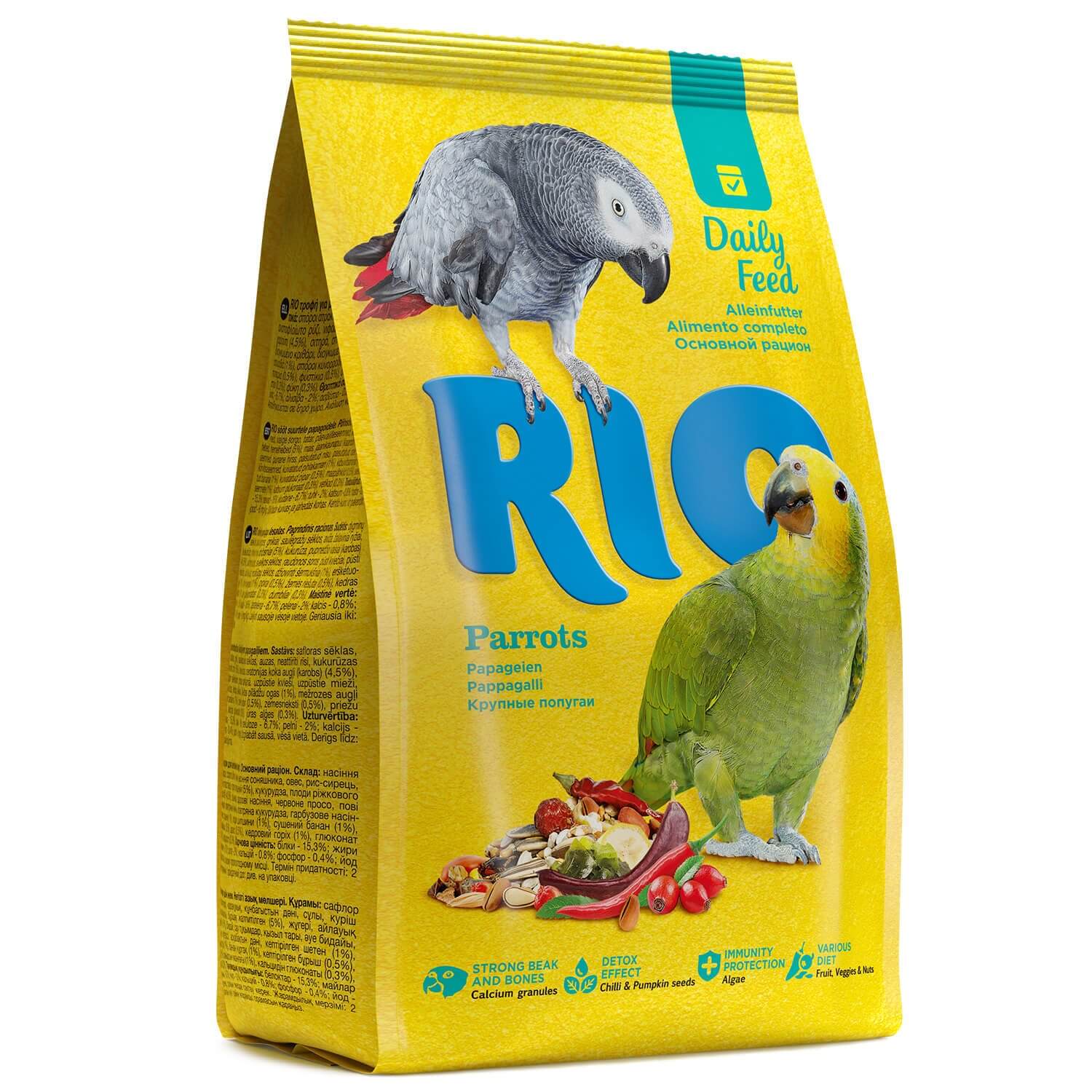 Корм для крупных попугаев RIO основной, 1 кг