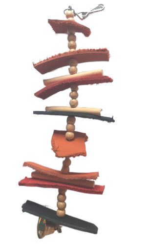 Игрушка из кожи 35 x 10 см для птиц, Забава