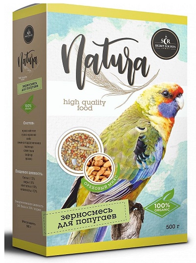 Secret Natura Зерносмесь д/попугаев ореховый микс 500г