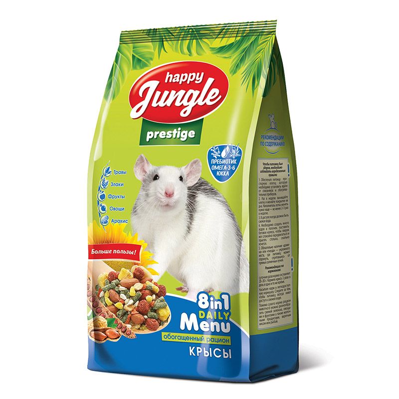 Корм сухой для крыс HAPPY JUNGLE PRESTIGE 2