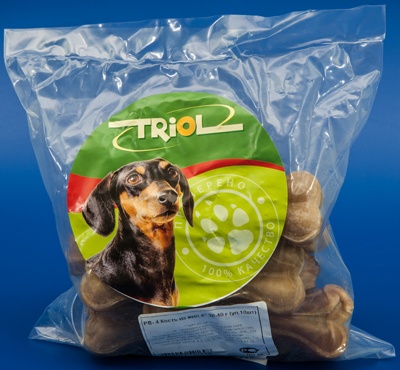 Лакомство TRIOL для собак кость из жил 10 см