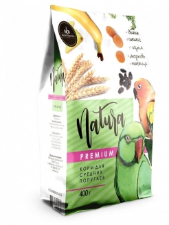 Secret Natura Premium Зерносмесь для средних попугаев 400 г 1