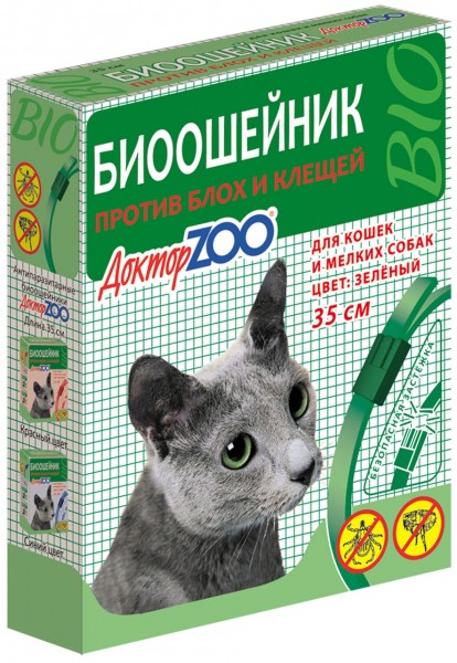 Ош. Доктор ZОО  БИО от блох д\кошек СИНИЙ