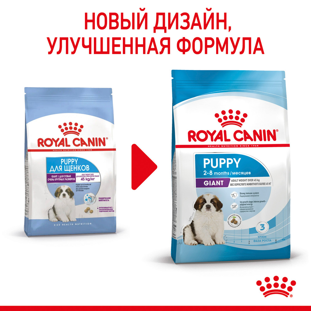 Royal Canin Giant Puppy 34 Сухой корм для щенков гигантских пород в возрасте от 2 до 8 месяцев, 3,5 кг 4
