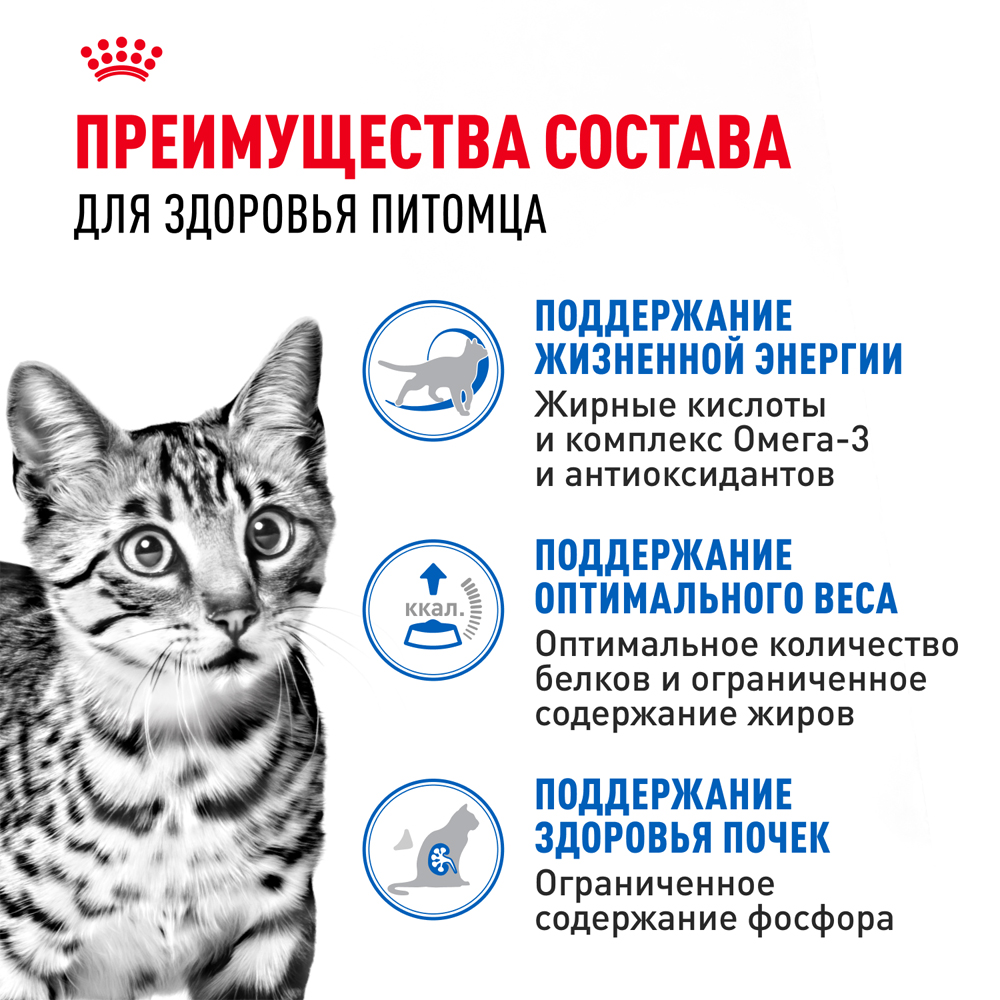 Royal Canin Indoor Sterilised 7+ Влажный корм (пауч) для взрослых кастрированных и стерилизованных кошек старше 7 лет, живущих в помещении, кусочки в соусе, 85 гр. 3