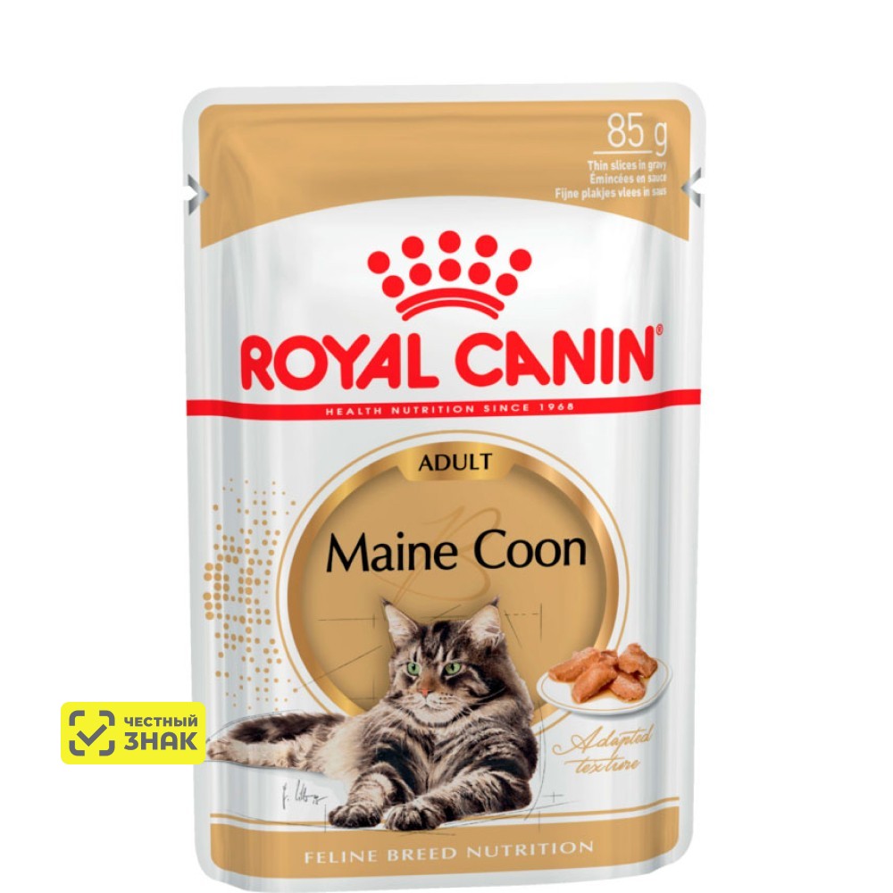Royal Canin Maine Coon Adult Влажный корм (пауч) для кошек породы мейн-кун старше 15 месяцев, 85 гр. 1