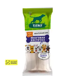 TiTBiT Лакомство Мозговая косточка для собак крупных пород, 250 гр. 4