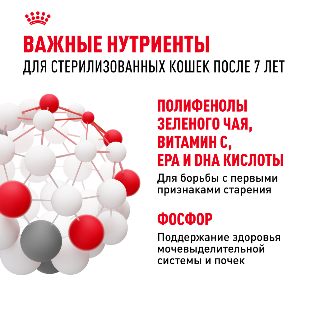 Royal Canin Sterilised Сухой корм для стерилизованных кошек старше 7 лет, 400 гр. 5