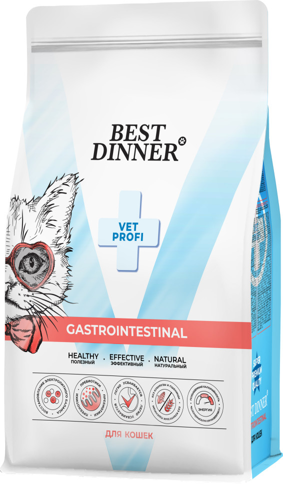 Best Dinner Vet Profi Gastrointestinal сухой корм для кошек при проблемах пищеварения - 400 г 2