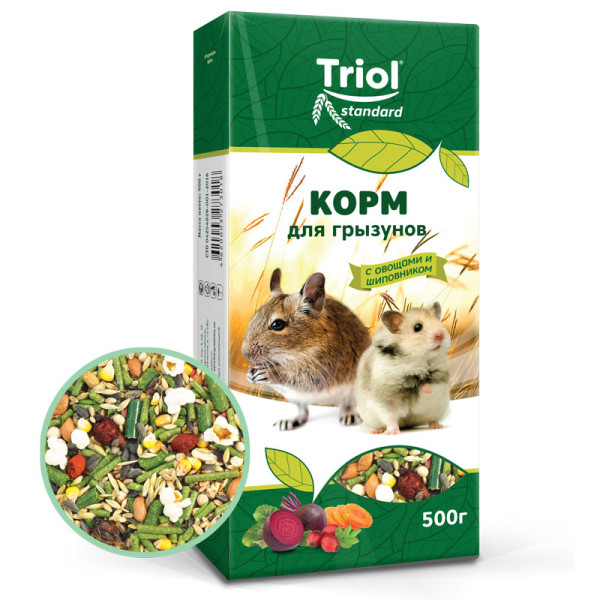 TRIOL STANDARD корм для грызунов с овощами и шиповником