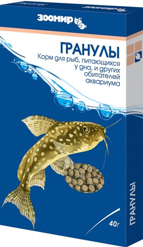 Корм сухой для рыб ЗООМИР тонущие гранулы, универсальный (40 г)