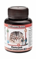 Витамины Вака для кошек с кальцием и витамином D3