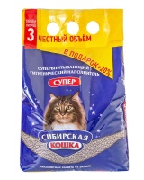 Наполнитель Сибирская Кошка СУПЕР  3 л комкующийся