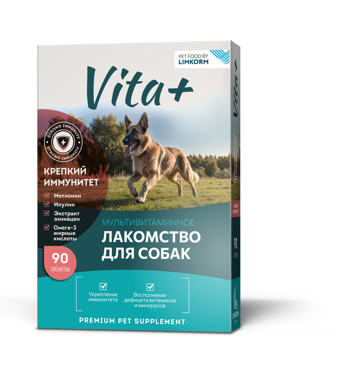 Мультивитаминное лакомство для собак VITA+ Strong Immunity Крепкий иммунитет (90 таб)