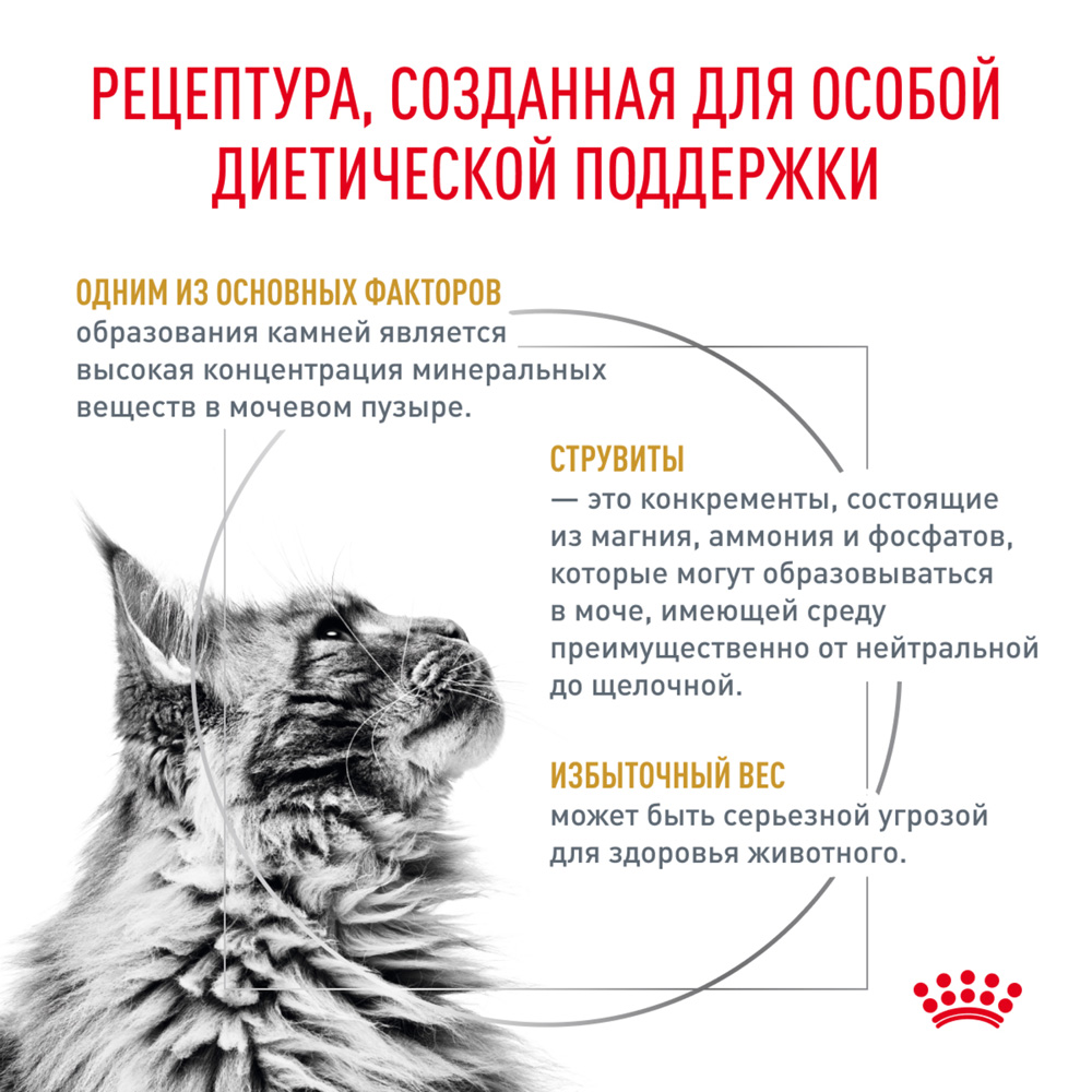 Royal Canin Urinary S/O Moderate Calorie Сухой диетический корм для взрослых кошек, предрасположенных к набору лишнего веса, способствующий растворению струвитных камней, 350 гр. 3