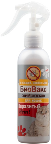 Спрей для кошек БИОВАКС Паразиты? НЕТ! от блох и клещей (180 мл)
