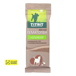 TiTBiT Лакомство Гематоген мясной Витамин (35 гр.) для собак 4