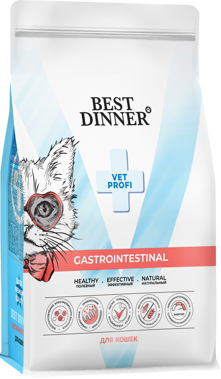 Best Dinner Vet Profi Gastrointestinal сухой корм для кошек при проблемах пищеварения - 400 г 4