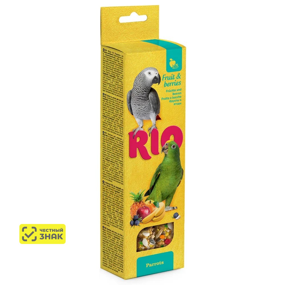 RIO Палочки для попугаев с фруктами и ягодами, 2х90 г 1