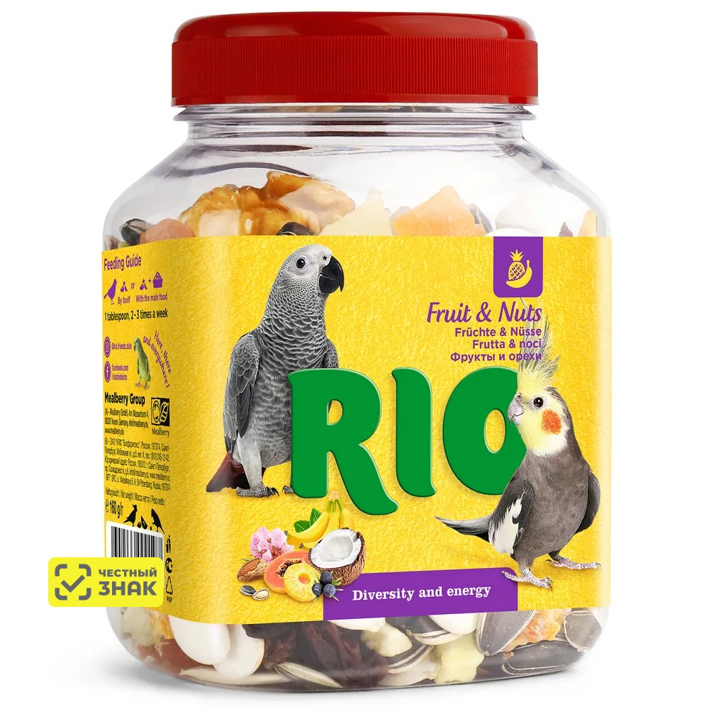 RIO Лакомство для птиц Фруктово-ореховая смесь 160 г 1