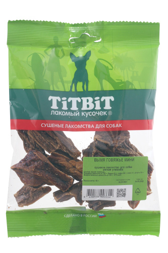 Лакомство для собак TIT BIT вымя говяжье мини 60 гр 3