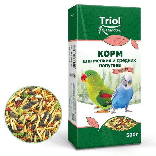 TRIOL STANDARD корм для средних и мелких попугаев Экстра