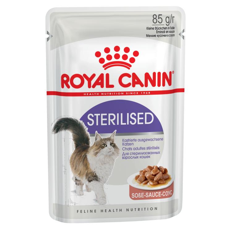 Royal Canin Sterilised Влажный корм (пауч) для стерилизованных кошек, в соусе, 85 гр.