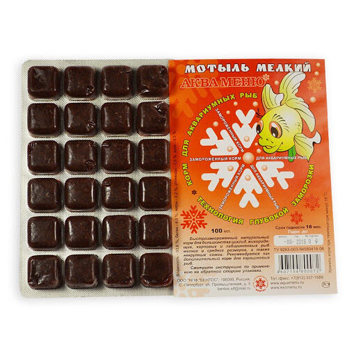 Мотыль Аква Меню мелкий 100 гр