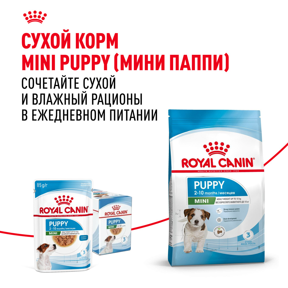 Royal Canin Mini Puppy Влажный корм (пауч) для щенков мелких пород, 85 гр. 8