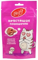 Лакомство для кошек Хрустящие подушечки Biff с паштетом из баранины 60 г