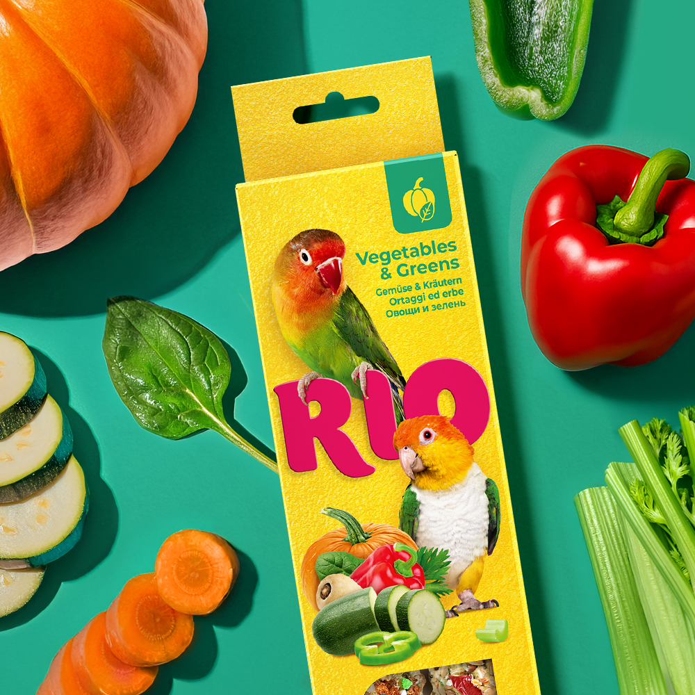 Лакомство для средних попугаев RIO Палочки с овощами и зеленью 4