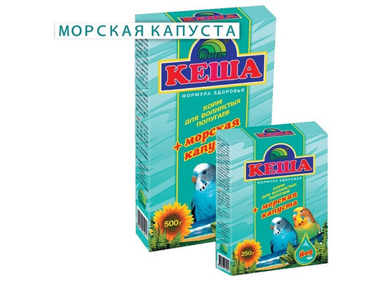Корм Кеша для попугаев 500 г с морской капустой