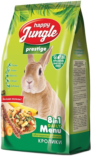 Корм для кроликов Happy Jungle Prestige 500 г