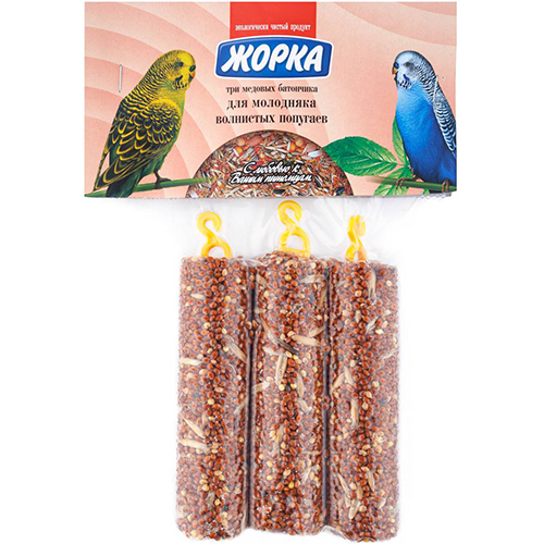Жорка медовые батончики для попугаев с ореховым ассорти, 3 шт