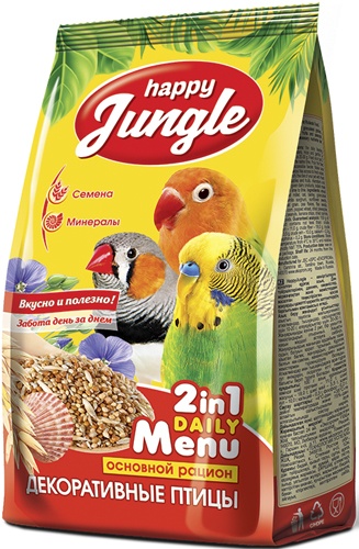 Корм для декоративных птиц Happy Jungle универсал 350 г