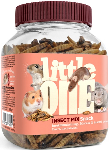Little One Лакомство для всеядных грызунов Смесь насекомых, 75 г 3