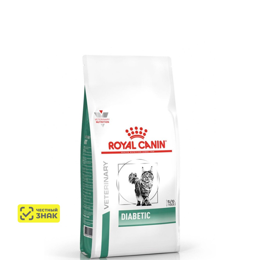 Royal Canin Diabetic Сухой диетический корм для регулирования уровня глюкозы в крови при сахарном диабете у кошек, 350 гр. 1