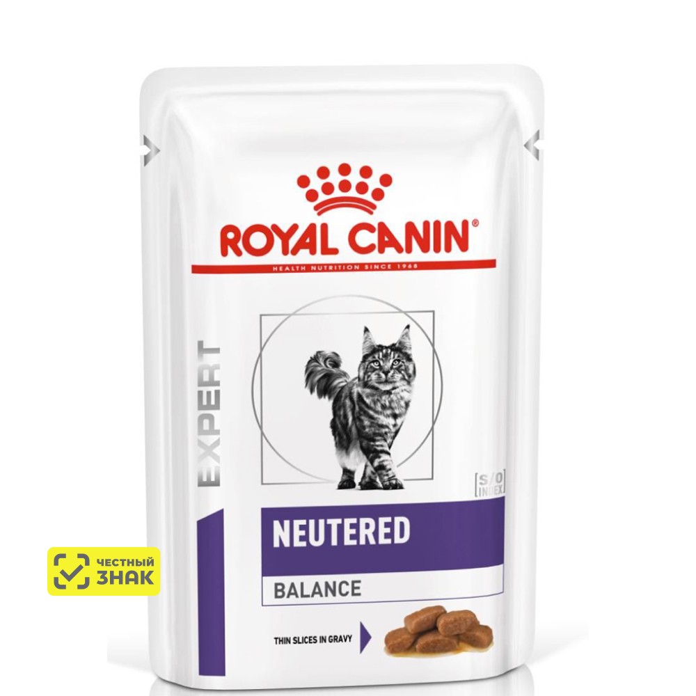Royal Canin Neutered balance Влажный корм для стерилизованных кошек, кусочки в соусе, 85 г 1