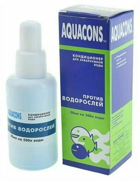 Зоомир Акваконс против водорослей кондиционер для аквариумной воды 50 мл