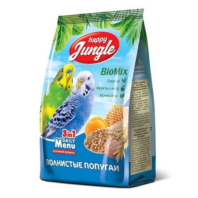 Корм для волнистых попугаев Happy Jungle 500 г 2