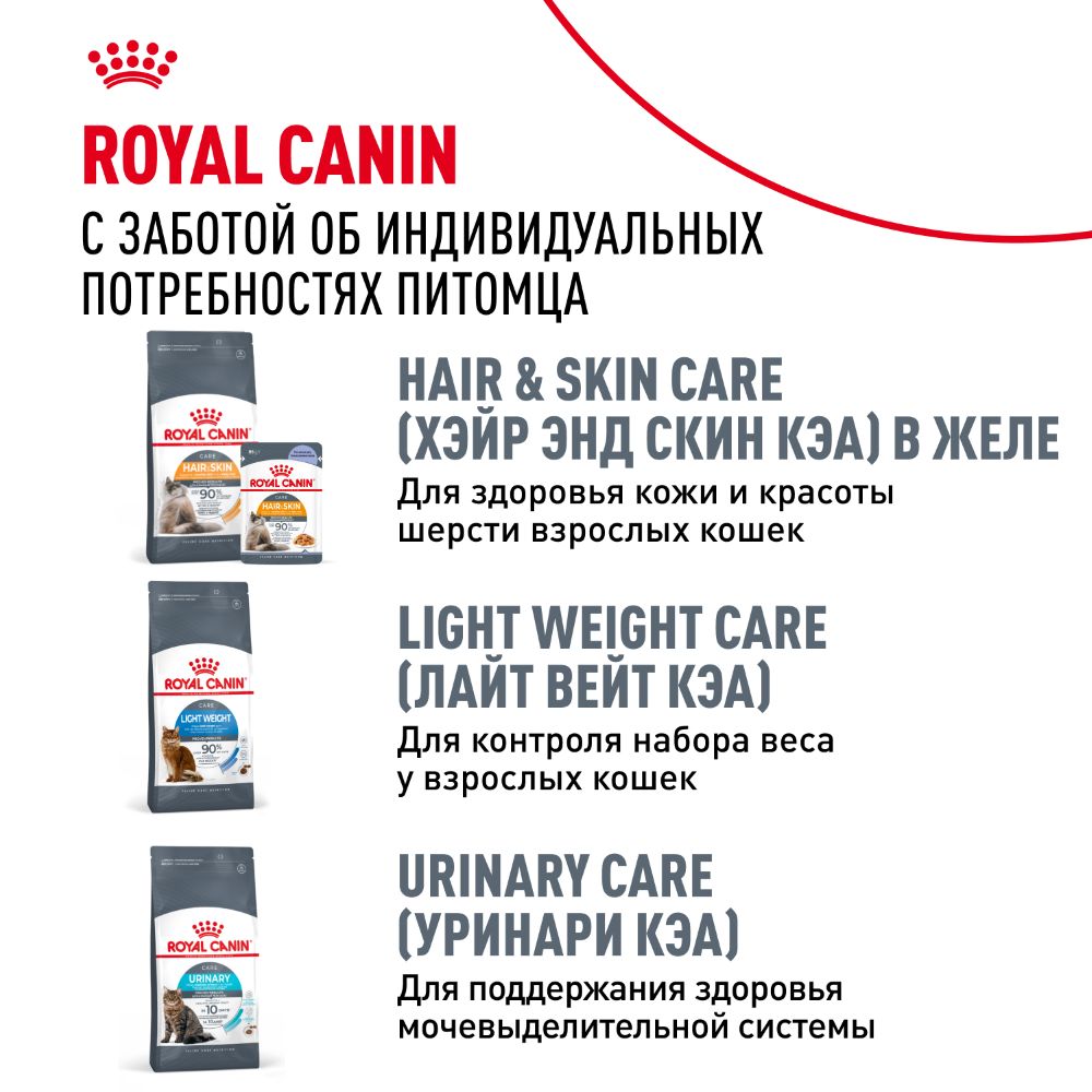Royal Canin Hairball Care Влажный корм (пауч) для взрослых кошек, 85 гр. 5