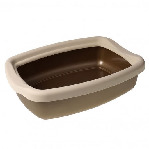 Туалет для кошек Твик с бортиком бронза 42 x 31 x 11 см