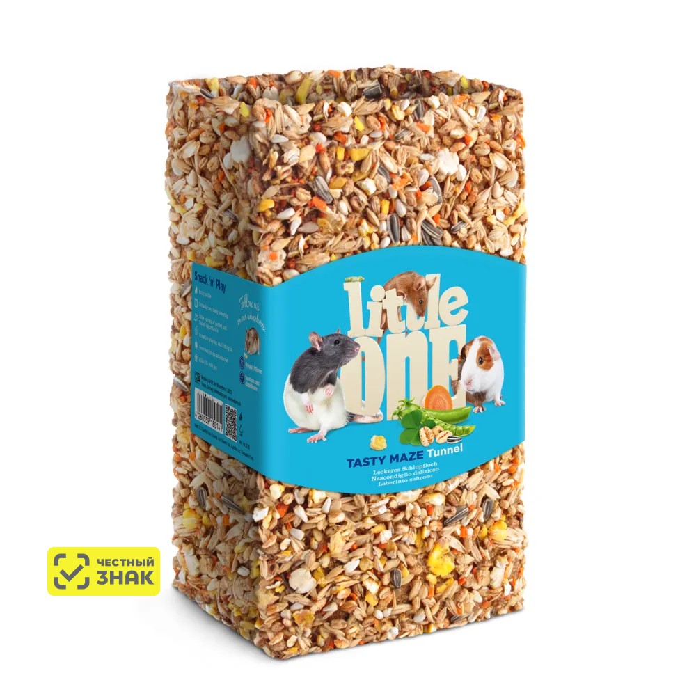 Little One Лакомство для грызунов Вкусная лазейка, туннель средний, 10x10x19,5 см 1